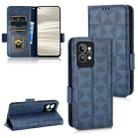 For Realme GT2 Pro Symmetrical Triangle Leather Phone Case(Blue) - 1