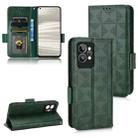 For Realme GT2 Pro Symmetrical Triangle Leather Phone Case(Green) - 1