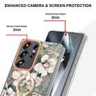 For Samsung Galaxy S25 Ultra 5G Flowers and Plants Series IMD TPU Phone Case with Ring Holder(Green Gardenia) - 3