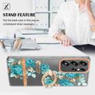 For Samsung Galaxy S25 Ultra 5G Flowers and Plants Series IMD TPU Phone Case with Ring Holder(Blue Rose) - 2
