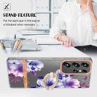 For Samsung Galaxy S25 Ultra 5G Flowers and Plants Series IMD TPU Phone Case with Ring Holder(Purple Begonia) - 2