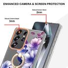 For Samsung Galaxy S25 Ultra 5G Flowers and Plants Series IMD TPU Phone Case with Ring Holder(Purple Begonia) - 3