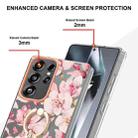For Samsung Galaxy S25 Ultra 5G Flowers and Plants Series IMD TPU Phone Case with Ring Holder(Pink Gardenia) - 3