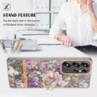 For Samsung Galaxy S25 Ultra 5G Flowers and Plants Series IMD TPU Phone Case with Ring Holder(Purple Peony) - 2