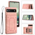 For Google Pixel 6a Dream Magnetic Back Cover Card Wallet Phone Case(Pink) - 1