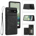 For Google Pixel 6a Dream Magnetic Back Cover Card Wallet Phone Case(Black) - 1