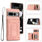 For Google Pixel 7 Pro 5G Dream Magnetic Back Cover Card Wallet Phone Case(Pink) - 1