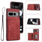 For Google Pixel 7 Pro 5G Dream Magnetic Back Cover Card Wallet Phone Case(Red) - 1