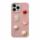 For iPhone 14 Love Gem Degradable Phone Case(Pink) - 1