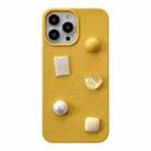 For iPhone 14 Love Gem Degradable Phone Case(Yellow) - 1