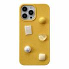 For iPhone 14 Pro Love Gem Degradable Phone Case(Yellow) - 1