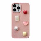 For iPhone 14 Plus Love Gem Degradable Phone Case(Pink) - 1