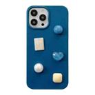 For iPhone 14 Plus Love Gem Degradable Phone Case(Blue) - 1