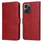 For Honor X7a Classic Calf Texture Flip Leather Phone Case(Red) - 1