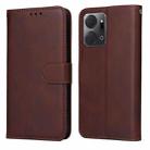 For Honor X7a Classic Calf Texture Flip Leather Phone Case(Brown) - 1