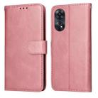 For OPPO Reno8 T 4G Classic Calf Texture Flip Leather Phone Case(Rose Gold) - 1