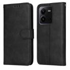 For vivo V25 5G/V25e 4G/X80 Lite Classic Calf Texture Flip Leather Phone Case(Black) - 1