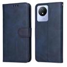 For vivo Y02 4G Classic Calf Texture Flip Leather Phone Case(Blue) - 1