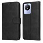For vivo Y02 4G Classic Calf Texture Flip Leather Phone Case(Black) - 1