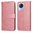 For vivo Y02 4G Classic Calf Texture Flip Leather Phone Case(Rose Gold) - 1