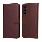 For Samsung Galaxy A24 4G Classic Calf Texture Flip Leather Phone Case(Brown) - 1
