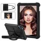 For iPad 10th Gen 10.9 2022 Shield 360 Rotation Handle EVA Shockproof PC Tablet Case(Black) - 1