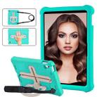 For iPad 10th Gen 10.9 2022 Shield 360 Rotation Handle EVA Shockproof PC Tablet Case(Mint Green Beige) - 1