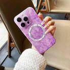 For iPhone 14 Pro Max Silk Ink Pattern MagSafe PC Phone Case(Purple) - 1