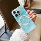 For iPhone 14 Pro Silk Ink Pattern MagSafe PC Phone Case(Blue) - 1