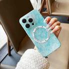 For iPhone 12 Silk Ink Pattern MagSafe PC Phone Case(Blue) - 1