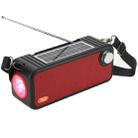 T&G TG637 Outdoor Portable Solar Power Wireless Bluetooth Speaker with FM / Flashlight / TF Card Slot(Red) - 1