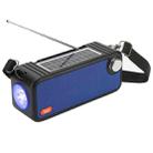 T&G TG637 Outdoor Portable Solar Power Wireless Bluetooth Speaker with FM / Flashlight / TF Card Slot(Blue) - 1