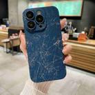 For iPhone 14 Plus Marble Pattern PC Phone Case(Blue) - 1