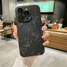 For iPhone 13 Pro Max Marble Pattern PC Phone Case(Black) - 1