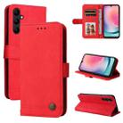 For Samsung Galaxy A24 4G Skin Feel Life Tree Metal Button Leather Phone Case(Red) - 1