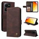 For vivo V25 5G/V25e 4G Skin Feel Life Tree Metal Button Leather Phone Case(Brown) - 1
