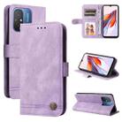 For Xiaomi Redmi 11A 4G/12C Skin Feel Life Tree Metal Button Leather Phone Case(Purple) - 1