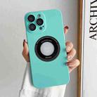 For iPhone 14 Pro Max Skin Feel CD Texture MagSafe Magnetic Phone Case(Sky Blue) - 1