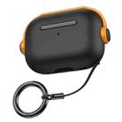 For AirPods Pro Wireless Earphones TPU Protective Case(Black Gold) - 1