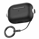 For AirPods Pro Wireless Earphones TPU Protective Case(Black Silver) - 1