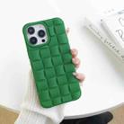 For iPhone 14 Pro 3D Cube Weave Texture Skin Feel Phone Case(Green) - 1