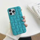 For iPhone 14 3D Cube Weave Texture Skin Feel Phone Case(Dark Green) - 1
