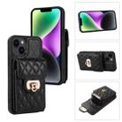 For iPhone 14 Plus Card Slot Leather Phone Case(Black) - 1