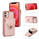 For iPhone 11 Pro Max Card Slot Leather Phone Case(Pink) - 1