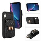 For iPhone XR Card Slot Leather Phone Case(Black) - 1