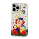 For iPhone 14 Ins Style Lovely Pattern Degradable Phone Case(Cartoon Clown) - 1