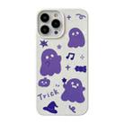 For iPhone 14 Ins Style Lovely Pattern Degradable Phone Case(Ghost Purple) - 1