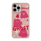 For iPhone 14 Ins Style Lovely Pattern Degradable Phone Case(Ghost Pink) - 1