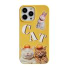 For iPhone 14 Pro Ins Style Lovely Pattern Degradable Phone Case(Cats) - 1