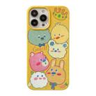 For iPhone 14 Pro Ins Style Lovely Pattern Degradable Phone Case(Crown Zoo) - 1